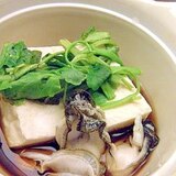 シンプル♪牡蠣入り湯豆腐